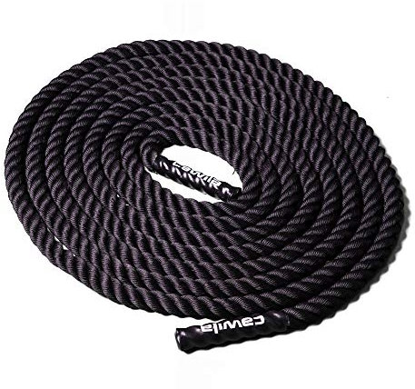 Cawila Battle Gym Rope Corde, Fitness Corde, Musculation, Noir, différentes Longueurs Disponibles (15 m)