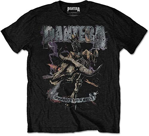 Rockoff Trade Men's Pantera Vintage Rider T - Shirt, Black (Black Black), Medium