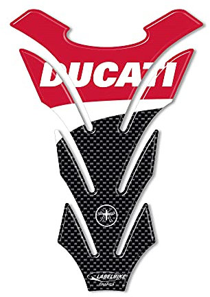 labelbike - Adesivo PARASERBATOIO in Resina Gel 3D Decorazione e Protezione di Moto Serbatoio compatibile con DUCATI Corse
