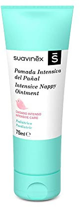 Suavinex Pomada Intensiva Pañal Bebé, Crema con Óxido de Zinc, Apta para Pieles Muy Sensibles y Recién Nacidos, 92% Ingredientes Origen Natural, con Textura Untosa, 75 ml