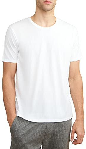 DANISH ENDURANCE Men's Organic Cotton Short Sleeve T-Shirt, Premium Blend, Crew & V-Neck, Crew Neck - Pure White, XXL