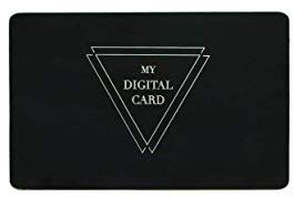 Digitale Visitenkarte - Sigma Card NFC/QR Code, mattschwarzes Metall (Silber) inkl. eigener Website ohne monatliche Gebühr als digitales Profil und kostenloser App für iOS und Android