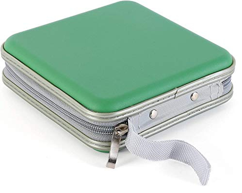 36 Capacity CD DVD Case Wallet Hard Cover Carry Case Portable Storage Organiser Bag – GREEN