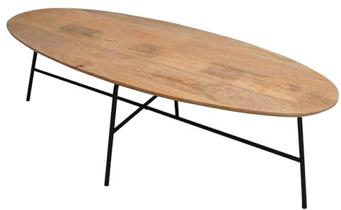 CHEHOMA - 42082960 - Alban - Eleganter ovaler Couchtisch - 147 cm Länge - Beige