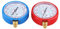 2x climatiseur de manomètre haute et basse pression R410A R134A R22 Kit de manomètre haute et basse pression réfrigérant, Compteur automatique,manomètre
