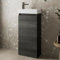 400mm Bathroom Vanity Unit with Wash Basin Ceramic Sink, Single Door, Cloakroom Storage Furniture Under Basin Cabinet, Floorstanding Cabinets, Charcoal Grey