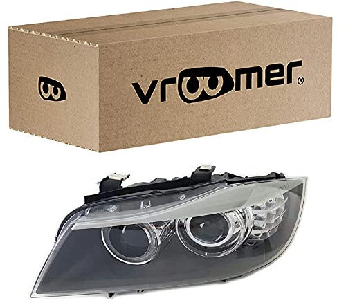 VROOMER Scheinwerferglas kompatibel mit BMW 3 E90 Xenon ZKW Litchscheibe Scheinwerfer Abdeckung Frontscheinwerfer Streuscheibe Fahrerseiete (links)