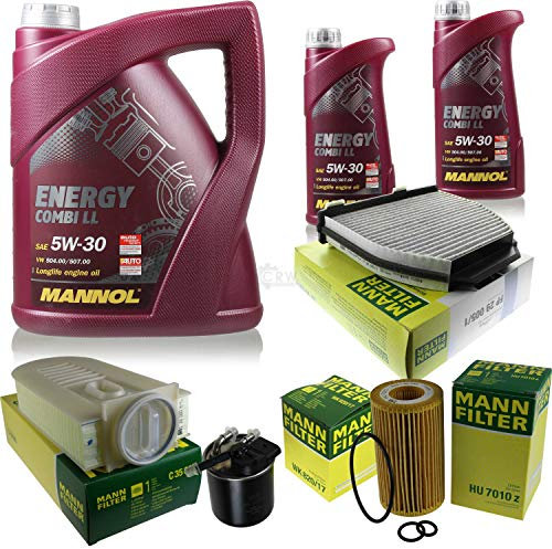QR-Parts Set 85505964 WK 820/17 MN7907-5 MN7907-1 HU 7010 z FP 29 005/1 C 35 005 Inspektionspaket 7 L Energy Combi LL 5W-30 + MANN Filterpaket 10930232
