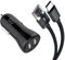 NWNK13 Compatible Fast Car Charger for Samsung Galaxy A22 5G / A22 4G Mobile Phone in Car Charger Dual Port USB Car Adapter Fast Charging 4.8A with 1mt Type C USB Cable Lead Wire (Black)