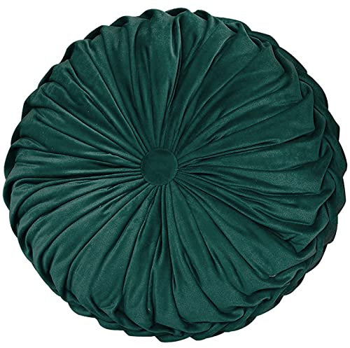 aromm Rund Sitzkissen Stuhlkissen Memory Schaum Waschbar für Hölzernes oder Metall Hocker Schwärzlich Grün