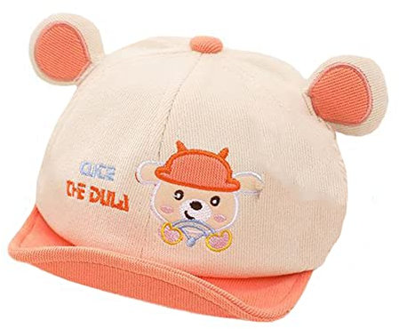 Vobozeany Cappello con Visiera Neonati Bambino Cotone Berretto da Baseball per Neonato Cappellini da Baseball Protezione Solare Regolabile 3-18 Mesi