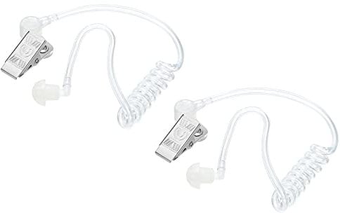 sourcing map Ear Piece Headset Earpiece Agent Secret Earpiece Costume Prop, Replacement Acoustic Tube for 2-Way Radio Audio Headsets, Pack of 2