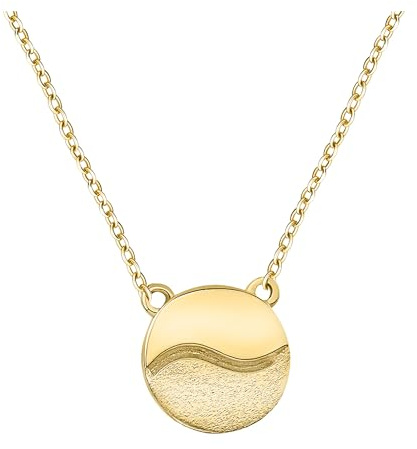 Sofia Milani - Damen Halskette 925 Silber - vergoldet/golden - Yin und Yang Kreis Anhänger - N0541