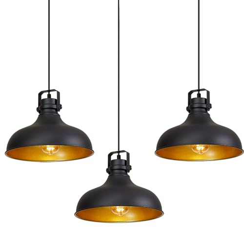 ALAISLYC Black Farmhouse Pendant Lights Kitchen Island Fixtures