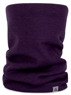 DANISH ENDURANCE Snood, Merino Wool, Neck Warmer, Thermal Neck Gaiter, Warm Multifunctional Bandana for Winter, for Men and Women, Unisex, Purple, One size