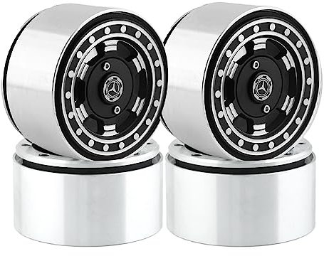 Lechnical Llanta de Rueda de aleación de Aluminio Llantas de Rueda Beadlock Hub 4pcs 2.2 Pulgadas 65 * 35 mm Reemplazo para TRAX4 SCX10 D90 90046 RBX10 YIKONG 4102 4103 4082 CC01 REDCAT Coche de con