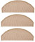 Treppenstufen Matten Innen Rutschfeste Treppen-Teppich,Stufenmatten Sisal Halbrund Natur,Selbstklebend Treppenteppich für Holzstufen,Trittschalldämmung Stufenschutz Treppenschoner Pflegeleichte ( Size