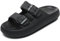 Waysoland Badelatschen Original Damen Herren,Wolkenschuhe Damen Sandalen Wolken mit Verstellbaren Schnallen Rutschfest Schnell Trocknend Super Bequeme Dicke Sohle Airfoot(Schwarz,42/43 EU)