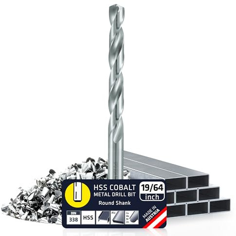 Alpen 19/64 Zoll Metallbohrer Set HSS Co - Stahlbohrer Set mit 5% Kobaltlegierung für zähe Materialien - Bohrersatz für Metall, Edelstahl und austenitische Stähle