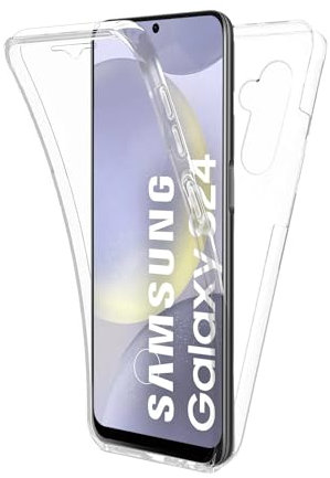 AURSTORE Coque pour Samsung Galaxy S24 & Galaxy S25, Protection intégrale Avant + Arrière Rigide, Housse Étui Pochette Tactile Silicone TPU Transparente Protection 360 degrés…