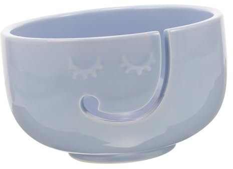 cuenco de lana de cerámica tazón porta hilo cuenco de hilo para tejer trifle bowl yarn bowl ganchos de crochet Agujas de crochet cuenco de hilos de crochet titular de ganchillo