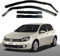 Haibak Windabweiser-Set, kompatibel mit VW Golf 2008–2012, 5-Türer, MK6, 4 Stück, getönt in Kanalanpassung