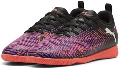 PUMA - Future 8 Play IT JR, Zapatillas de fútbol Unisexo, PUMA Black-PUMA White-Glowing Red,