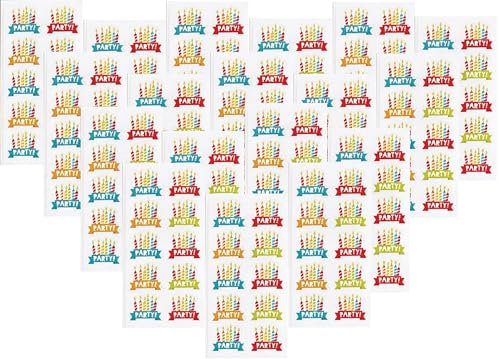 Paper House Productions 3 Stück Folienakzent Geburtstag Aufkleber Halbblätter zum Basteln, Scrapbooking & Sammeln - Party Kerzen 6 Pack