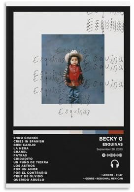 WK GIURETRH Becky G – Esquinas – 1 Leinwand-Poster, Wanddekoration, Kunstgemälde, Wohnzimmer, Schlafzimmer, Dekoration, Geschenk, ungerahmt, 30 x 45 cm