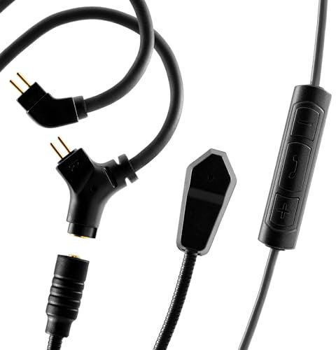 QOA Kinera Celest RUYI IEM Câble avec micro, 2 conducteurs 16 fils OFC de rechange, câble auxiliaire HiFi intra-auriculaire pour musicien audiophile