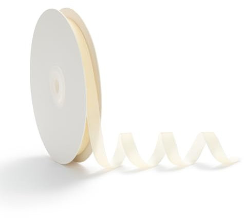 AOKSUNOVA Samtband Beige Creme 1cm Geschenkband Samt Schleifenband Samt Band Geschenkbänder Samtbänder 9m