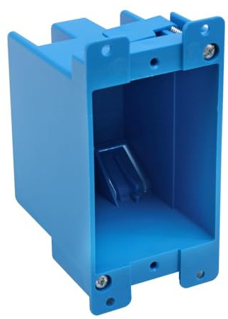XGGYA Old Work Box,Plastic Junction for Switches,PVC Electrical 14 cuin Outlet Box,Old Work Box 1 Gang Deep,ETL Listed for Home Improvement,AWG Standard,Fire Rated for Two Hours(1 Pack)