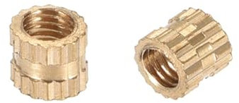 TOP-VIGOR 30Pcs Threaded Insert Knurled Nuts, M3 x 4mm x 4mm OD Brass Female Thread Knurled Nuts, Embedment Nut Insert for 3D Printer