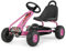 DREAMADE Gokart mit Handbremse & verstellbarem Sitz, Tretauto Tretfahrzeug mit geschlossenem Kettenkasten & Vor- und Rückwärtsgang, Pedal Go Cart für Kinder 3-6 Jahren, bis 30 kg belastbar (Rosa)