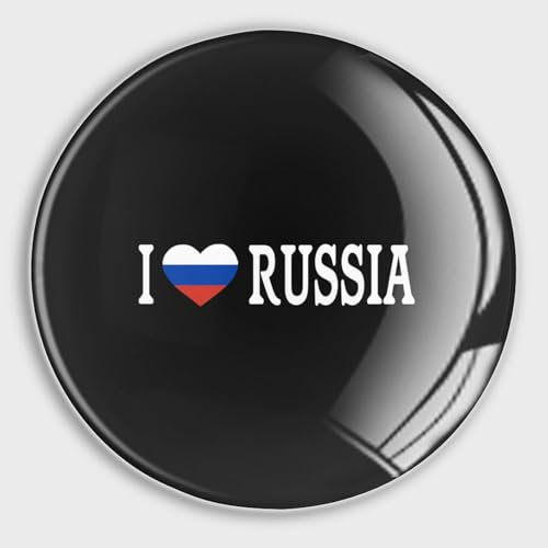 Dekorative Kühlschrankmagnete, Motiv: Nationalflaggen, Kühlschrankmagnete mit Aufschrift I Love Russia Flags, runde Whiteboard-Magnete, Glas-Kühlschrankmagnete für Werbetafel, Büro, Tafel, Küche,