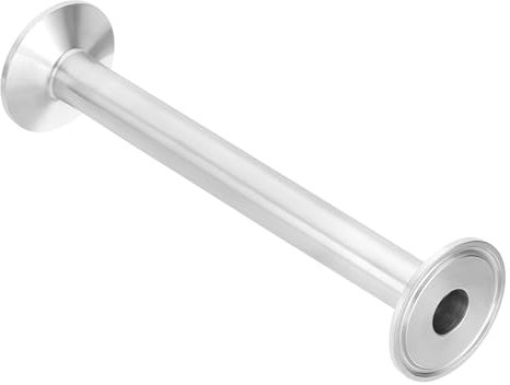 PATIKIL 1in OD Tri Clamps Tube, Sanitary Tri Clamps Spool Tube with 50.5mm Ferrule Flange(for 1.5in Tri Clamps) Sanitary Pipe Tubing 304 Stainless Steel for Brewery, 200mm/7.87in L