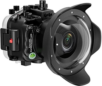 Underwater Waterproof Case for Sony A1 Camera, IPX8 132ft/40m Diving Case with Anti-Glare Glass and Full (A1 WA005-F)