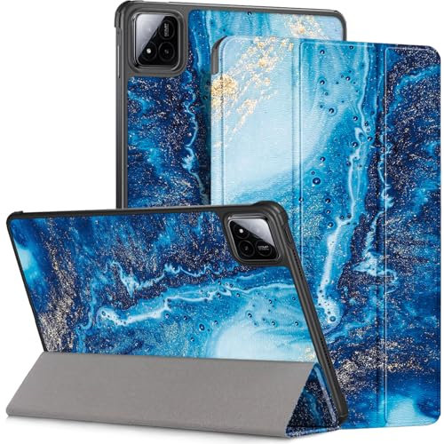 HEISHAYU Coque pour Xiaomi Pad 7/ Pad 7 Pro 11.2 Pouces 2025 Tablette, Housse Étui Protection avec Fonction Veille/Réveil Automatique,Z-Flots