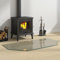 Homgoday Placa de Vidrio para Chimenea Hexagonal 100x50 cm Cristal
