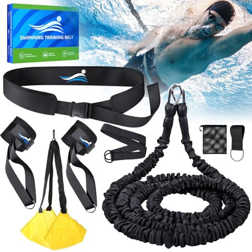 Schwimmgurt für Pool - Schwimmgurt Pool Erwachsene, Schwimmhilfe Enthält Schwimmtrainer Gürtel, Knöchelriemen, Aufbewahrungstasche, usw,Starke Pool Schwimm