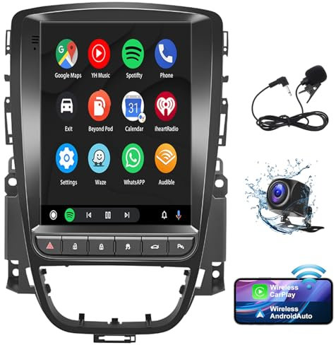 2G+32G Autoradio für Opel Astra J Buick Excelle XT GT 2006-2016 mit Carplay Android Auto Navi,Android 13 Autoradio mit 9.7 Zoll Bildschirm,Bluetooth Mirror Link WiFi FM/RDS HiFi+Rückfahrkamera