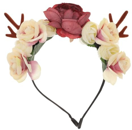 Garneck Weihnachts Rentier Haarreif Für Damen – Süßes Reh Geweih Stirnband - Festlicher Kopfschmuck Für Die Weihnachtsfeier - Ideal Als Haarschmuck Für Die Feiertage