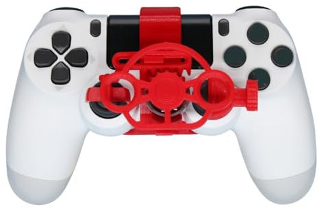 Générique Manette De Jeu Mini Volant Pour PS4, Manette De Jeu De Course Impression 3D Volant De Simulation, Joystick Palier Auxiliaire Simulateur De Cercle (Rouge)