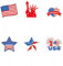 Baokuan 6 Stück Kuchendekoration Zum Amerikanischen Unabhängigkeitstag, Amerikanische Flagge, Cupcake-Dekorationen, Desserts, Dekorative Einsätze Für Usa-Mottoparty-zubehör, 4. Juli-Dekorationen