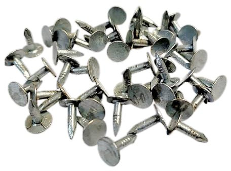 100 Pcs Galvanised Clout Nails 13mm Heavy Duty Felt Tack Nails for DIY & Crafts Home Decor Securing Shed Roof and Outdoor Construction