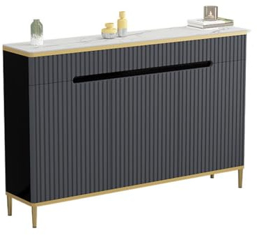 KOHUS Aparador con Aparador de Lujo con Tablero de Roca, aparador de Cocina, Armario de Almacenamiento, Armario de té for el hogar, Armario de Sala de Estar Mueble Buffet