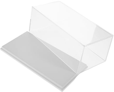 CVUTOVO Acryl Vitrine für 1:64 Modellautos Transparente Aufbewahrungsbox Staubdicht Spielzeugautos Display Acryl Organisationskoffer
