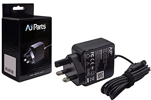 AJP 45W Charger for Asus F407M, X407M, X407MA, X407MA-BV043T, X407MA-BV039T, X407MA-BV104T, X407MA-BV003T, X407MA-BV048T, X407MA-BV049T Laptop UK Wall Plug Power Adapter