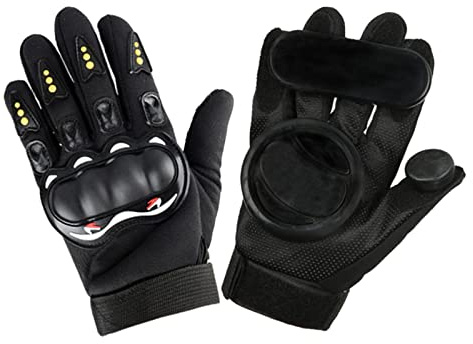 getuse Skateboard-Handschuhe mit Gleitern 2 Stück - Longboard Downhill Slide Handschuhe mit Handgelenkbandage, Atmungsaktiv für Bremsen und Balance