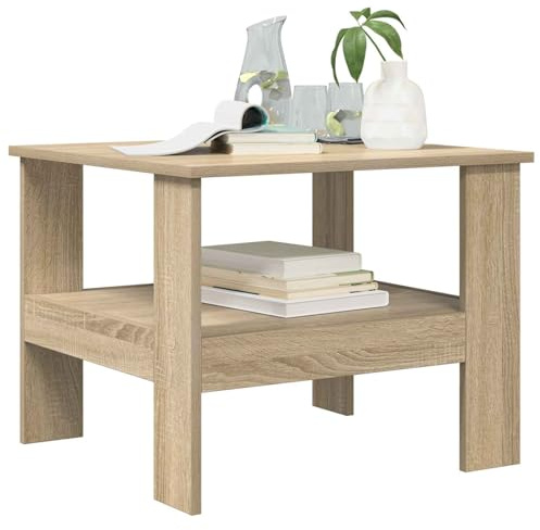 vidaXL Couchtisch Sonoma-Eiche 57 x 55 x 45 cm Holzwerkstoff | Passt zu verschiedenen Stilen, Ideal für Getränke und Deko, Robuste Bauqualität